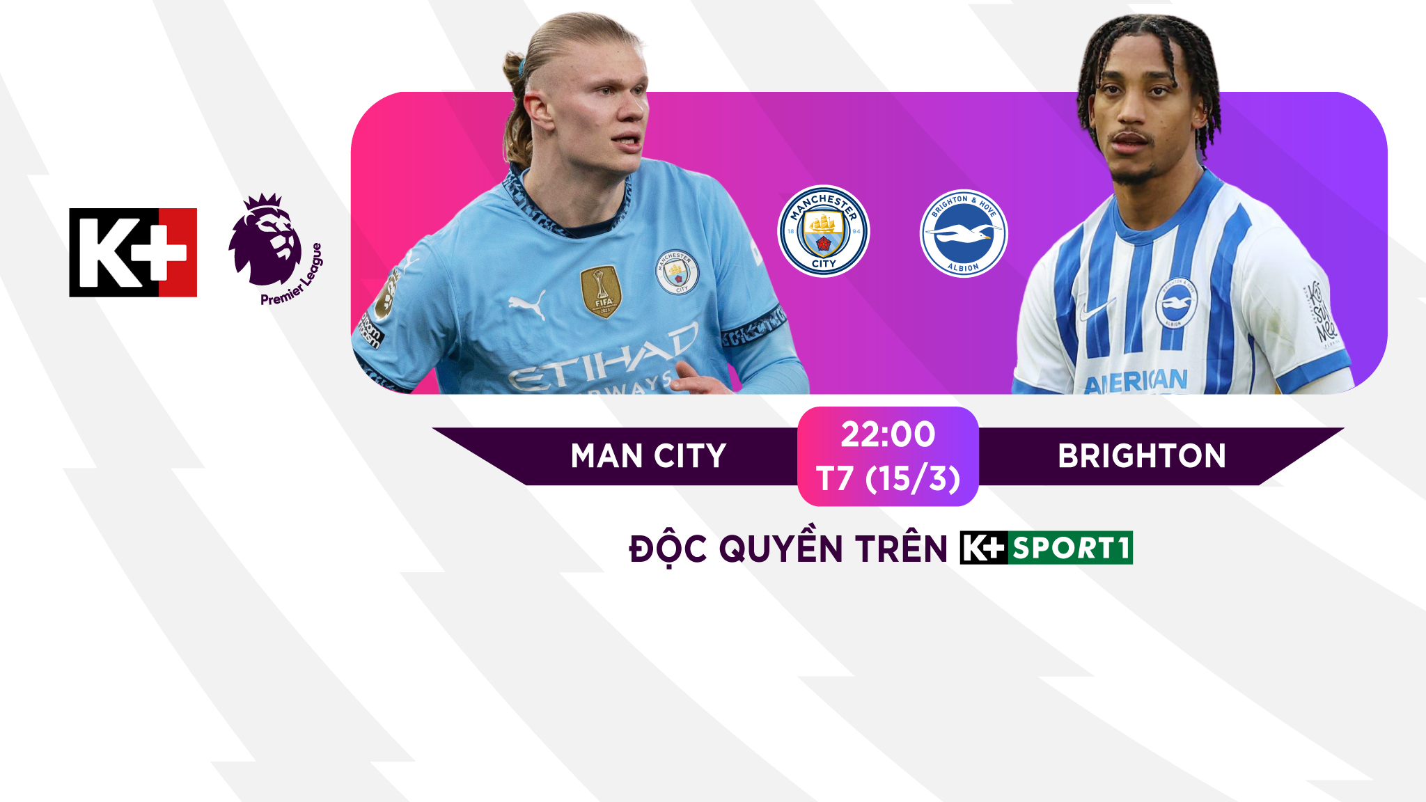 Trực Tiếp Premier League 2024/25: Man City vs Brighton
