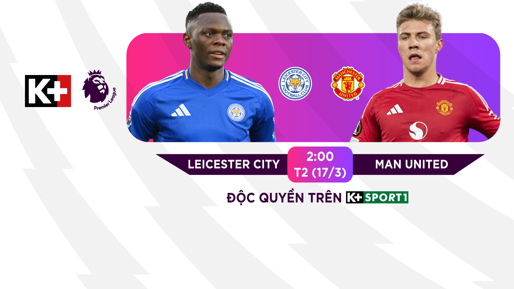 Trực Tiếp Premier League 2024/25: Leicester vs Man Utd